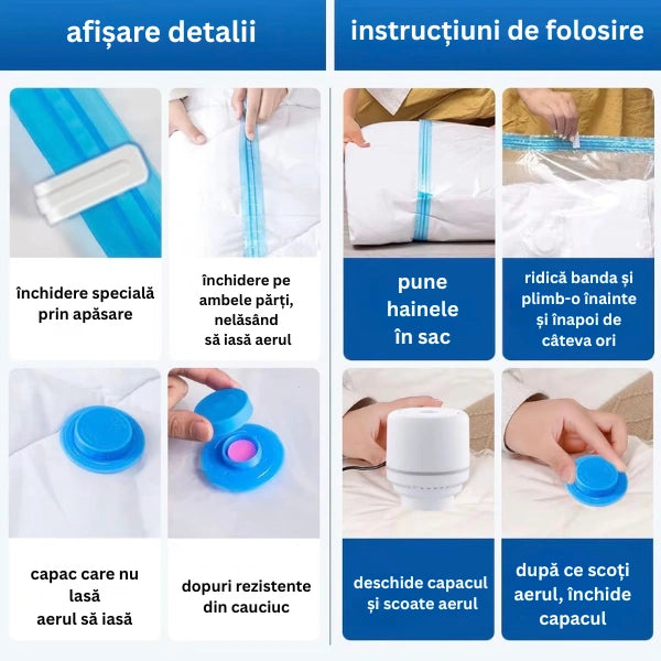 Aparat electric de vidare pungi Compresso™ - Spațiu Maxim, Fără Efort
