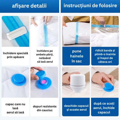 Aparat electric de vidare pungi Compresso™ - Spațiu Maxim, Fără Efort