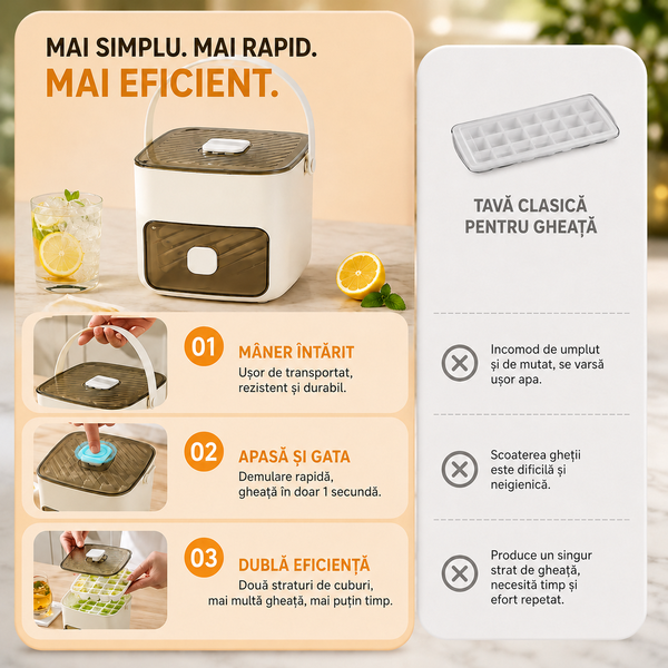 Aparat pentru Cuburi de Gheață Perfecte - IceMagic™