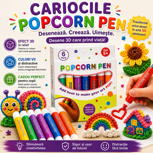 Cariocile Popcorn Pen – Desene Care Prind Viață™