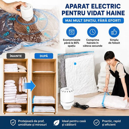 Aparat electric de vidare pungi Compresso™ - Spațiu Maxim, Fără Efort