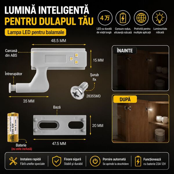 Lampe de Balamale LumiDoor™ - Deschizi ușa, apare lumina